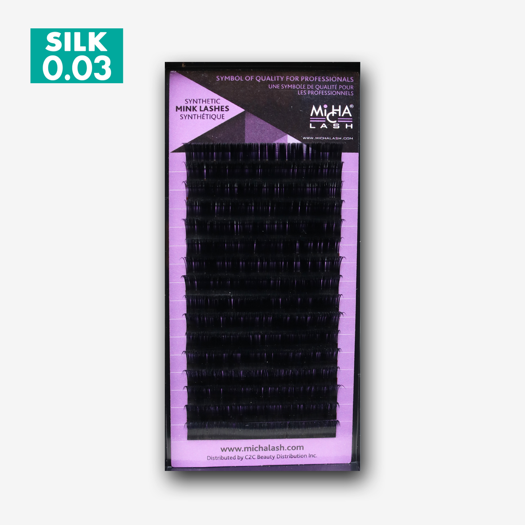 Silk Lash 0.03 Single Length Tray (16 Lines)
